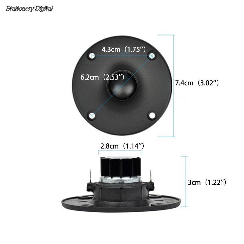 1 Loa Tweeter 1 Inch 6 Ohm 30W Dome Loa Kéo Màng Lụa Loa Treble Hifi Loa Âm Thanh Có Tản Nhiệt Loa Di Động Màu sắc: Đen