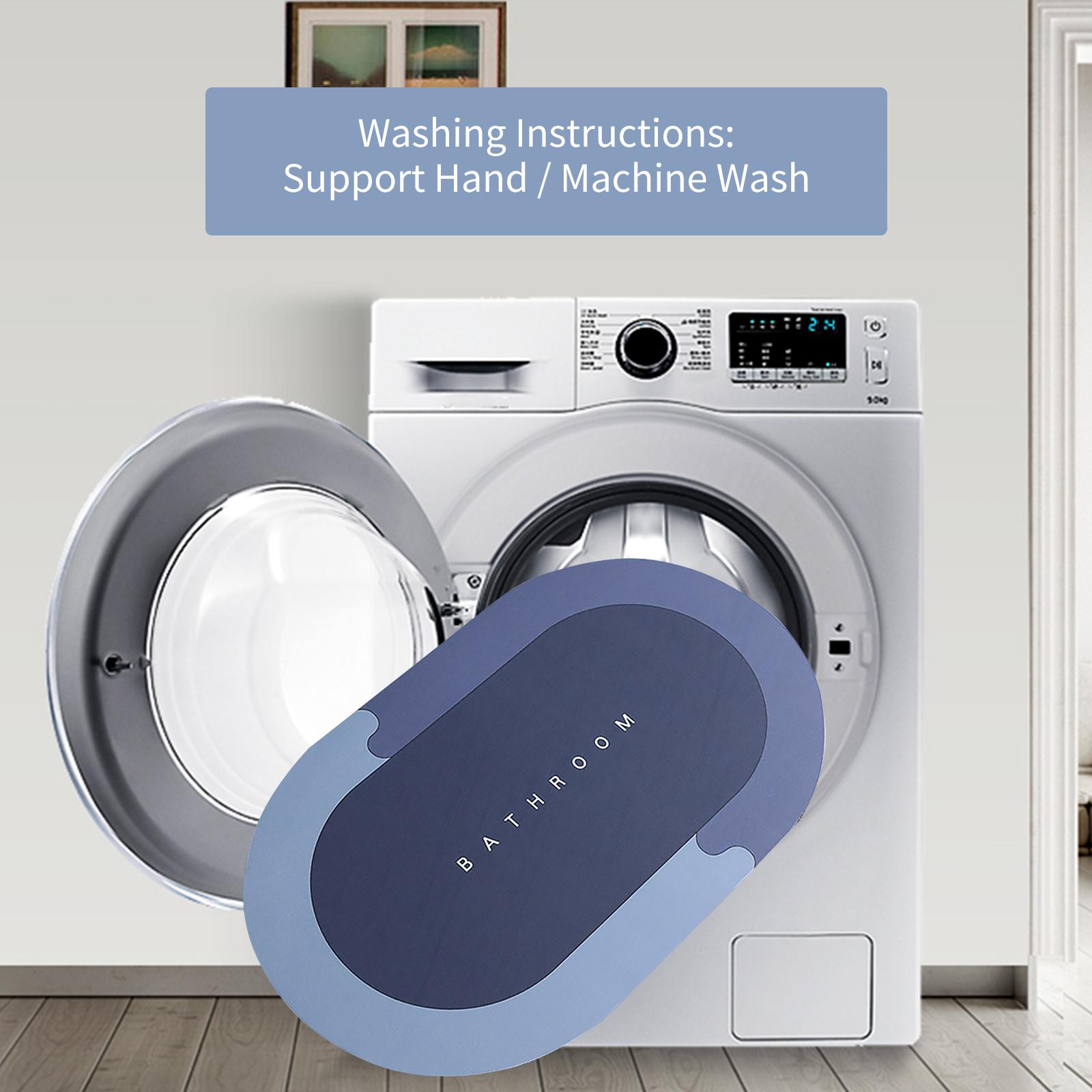 Tấm Lót Sàn Mềm Hình Bầu Dục Thấm Khô Nhanh Chống Trượt Có Thể Giặt Được