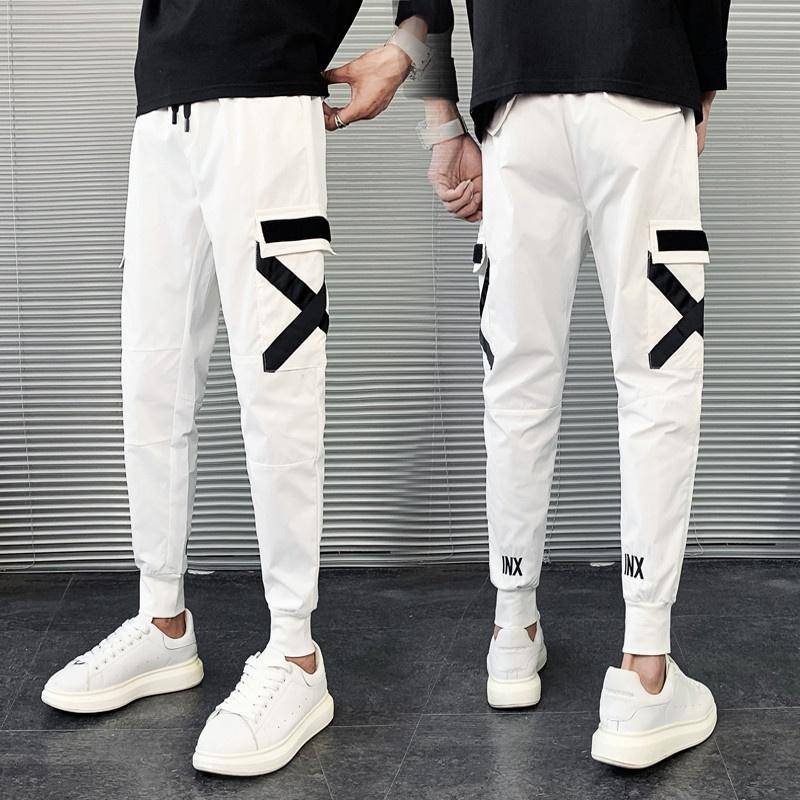 Quần Jogger Túi Hộp Trắng Thể Thao Unisex SIMPLE Vải Da Cá Dày Dặn Phong Cách Ulzzang CZ706