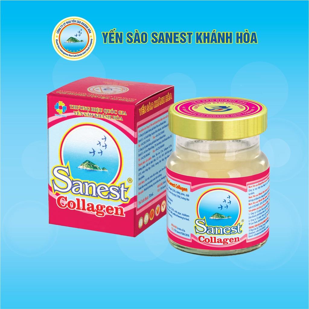 [Hộp 1 lọ] Nước Yến sào Khánh Hòa Sanest Collagen đóng lọ 70ml - 770