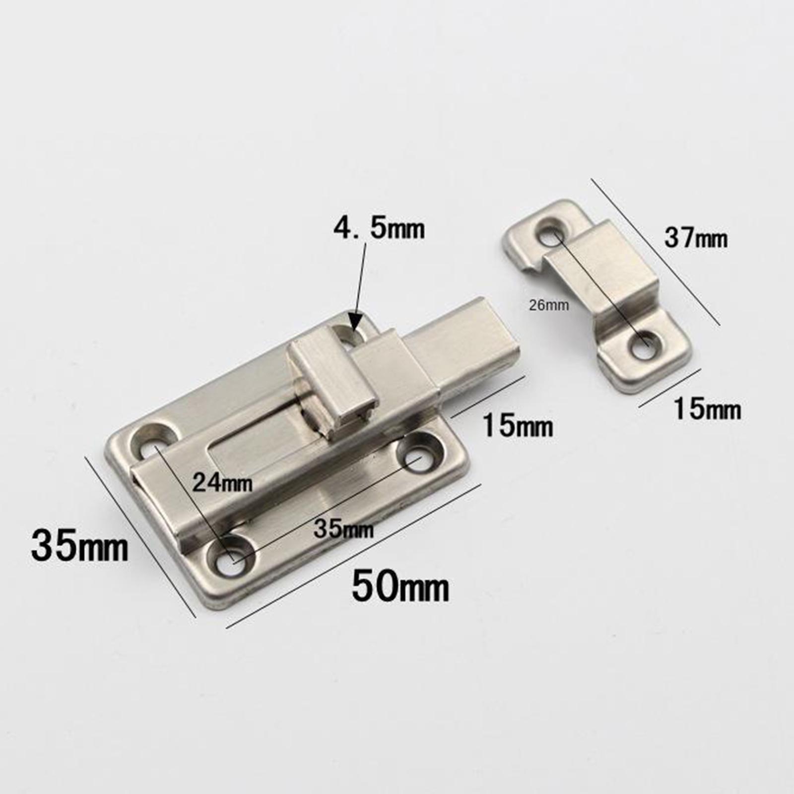 2xHeavy Duty Door Security Slide Latch Lock with Screws 2inch