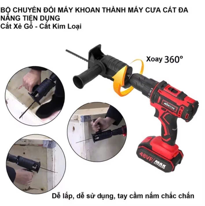 Đầu chuyển đổi máy khoan thành máy cưa