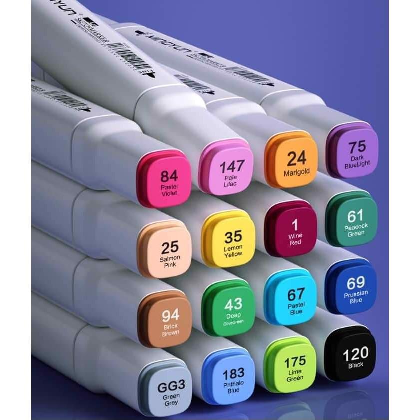 Túi 24 bút màu dạ quang marker dùng đánh đấu, nhớ dòng- kèm túi
