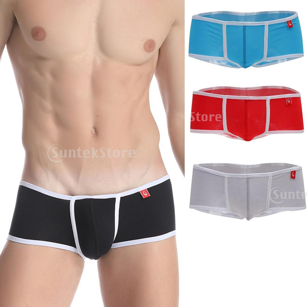 Men's Breathable Modal Boxer Briefs Underwear Stretch Briefs Trunks