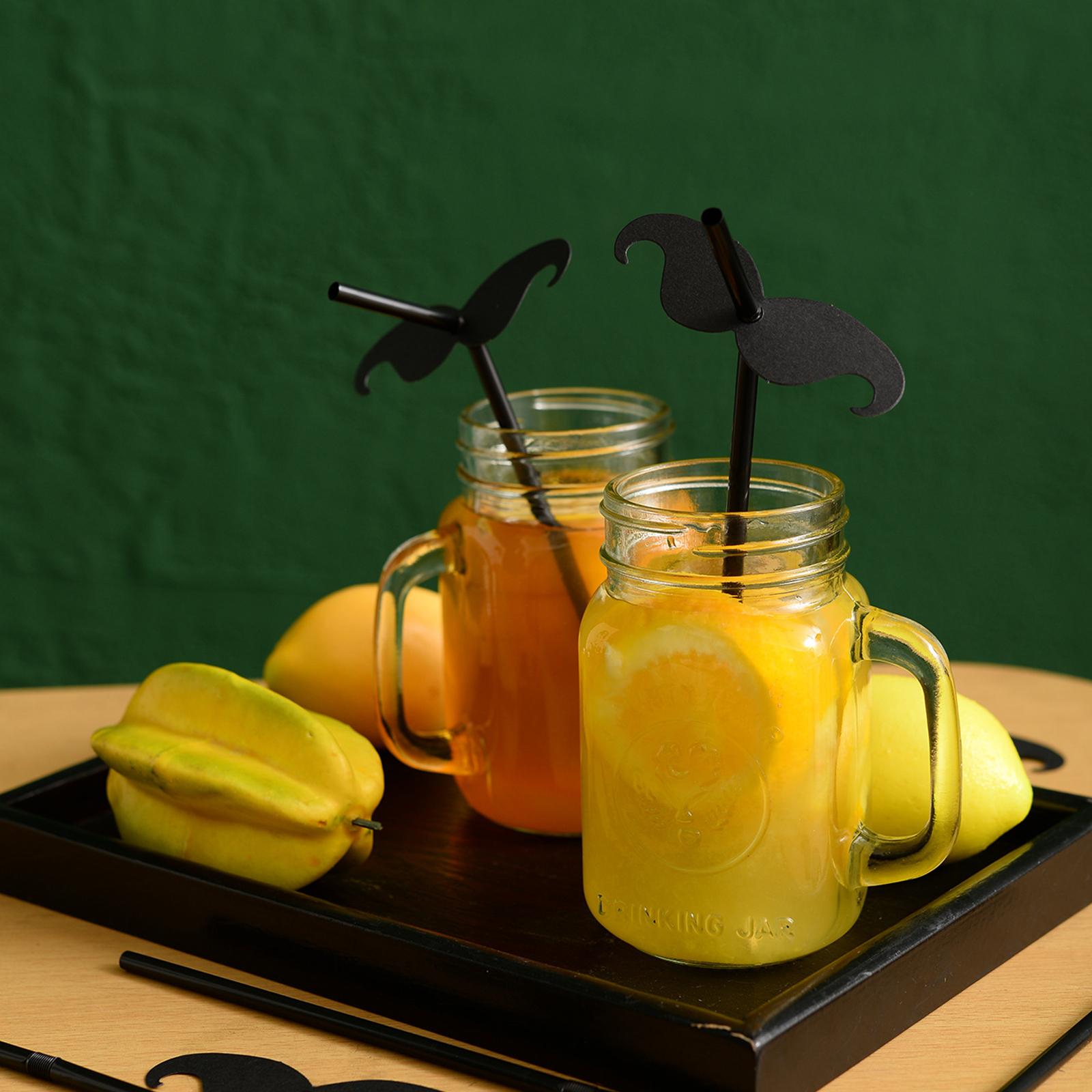 Set 10 Ống Hút Râu Uống Dùng Một Lần Trang Trí Cocktail