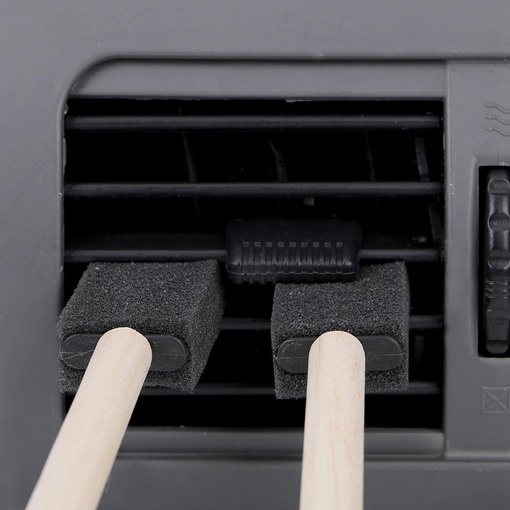 Set 5 bàn chải vệ sinh xe hơi cán gỗ mềm