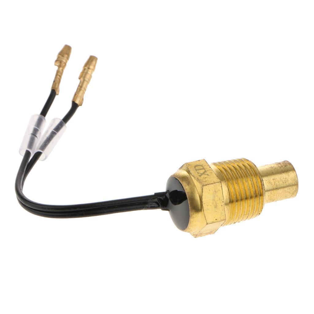 2X Universal Car Truck Water Temperature Gauge Sensor Plug Adapter Wire 17mm