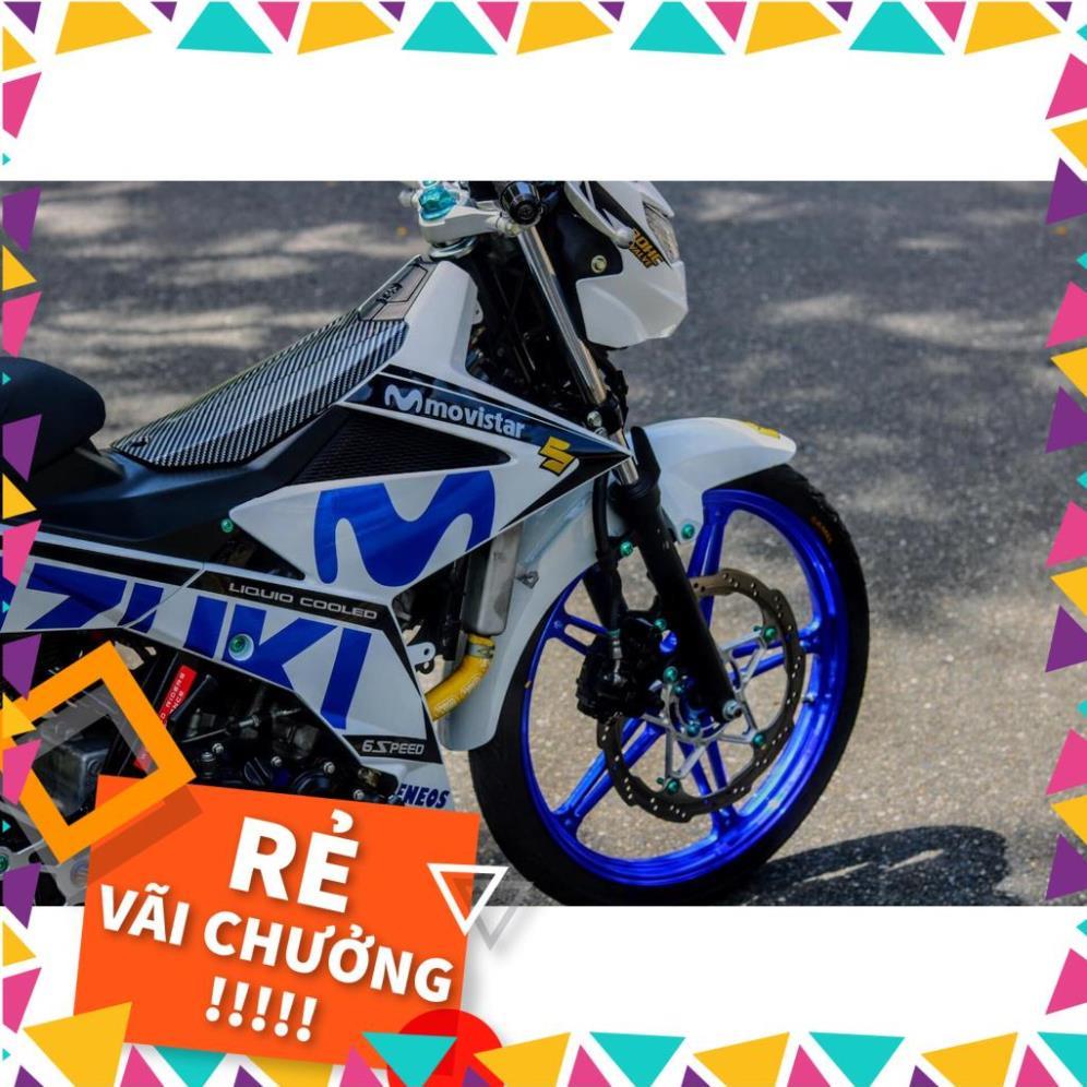 Tem Rời Raider FI Mẫu Movistar Trắng Xanh