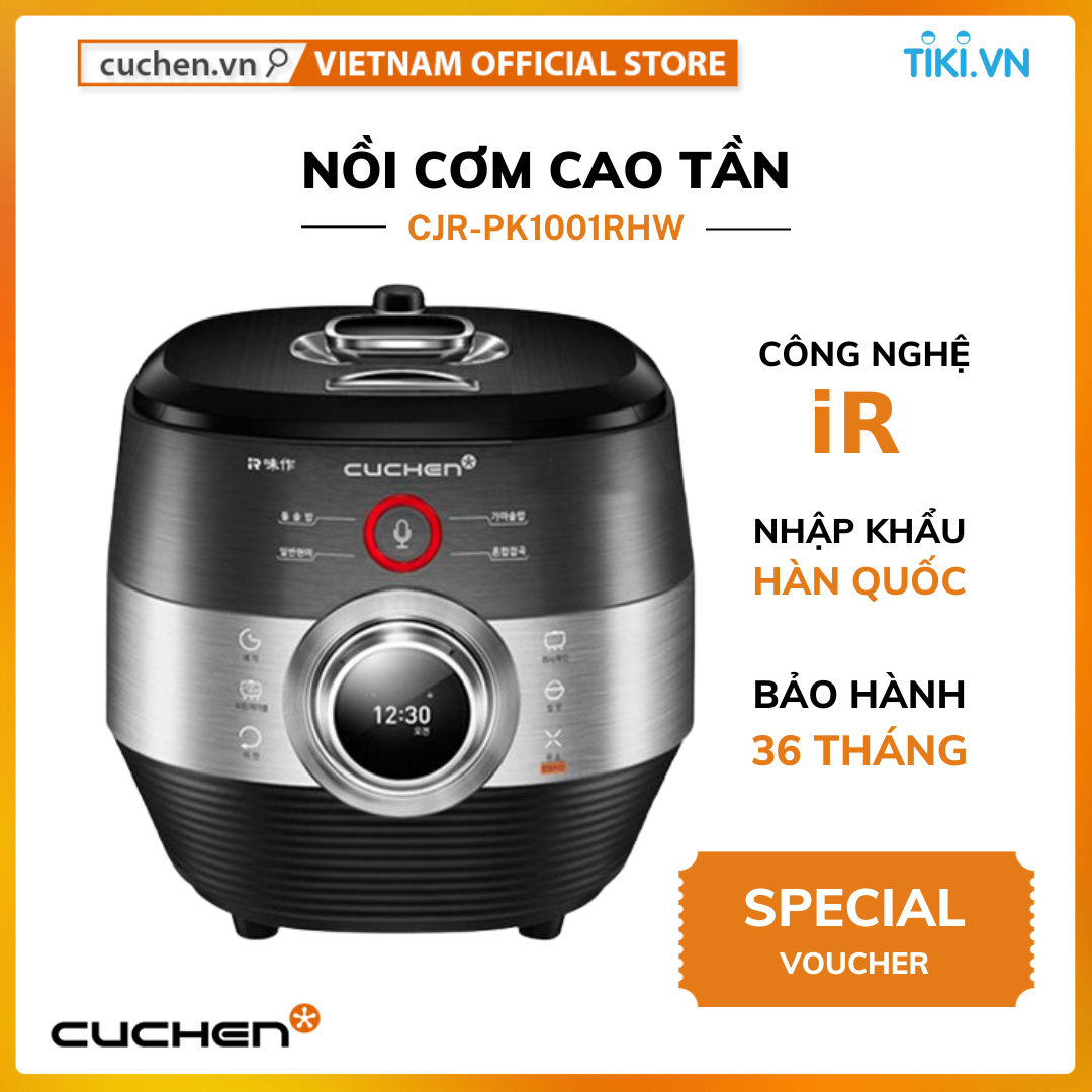 Nồi cơm điện cao tần IR Cuchen CJR-PK1001RHW Điều khiển bằng giọng nói (Hàng nhập khẩu chính hãng)