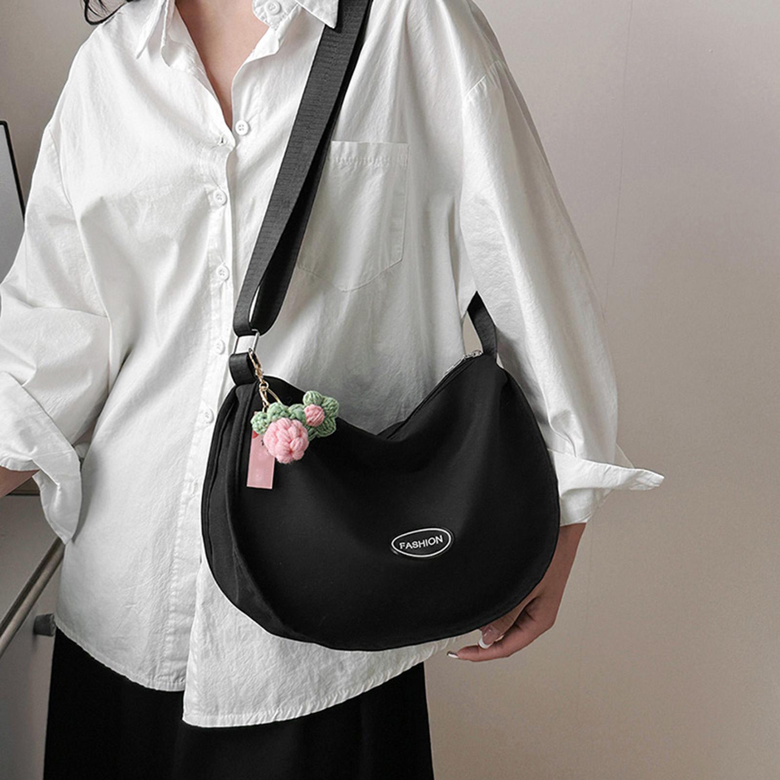 Large Capacity Crossbody Bag Shoulder Bag Casual Handbag Zipper Men Women Canvas Bag Pouch for Trekking Fishing Hiking Outdoor Sports Travel