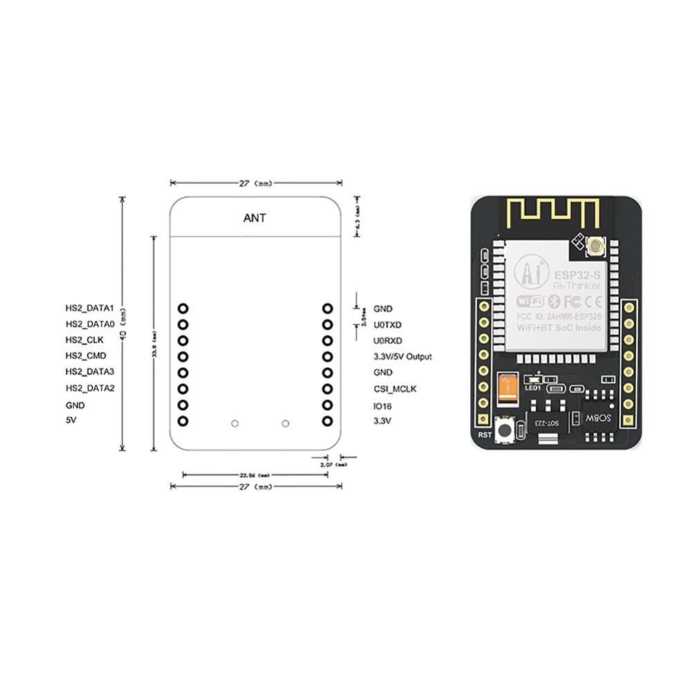 Mạch Thu Phát Wifi BLE ESP32 Camera ESP32-CAM