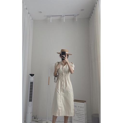 Váy cổ đức chiết eo