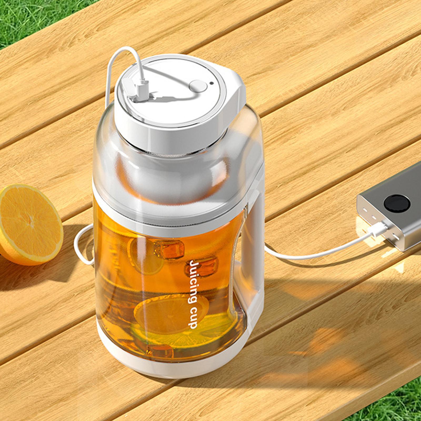 USB Electric Juicer Cup Personal Mini Blender 1500ml Fruit Juice Mixer Shakes Juicer Cup for Smoothies Grapefruits Birthday Gift Sports Home