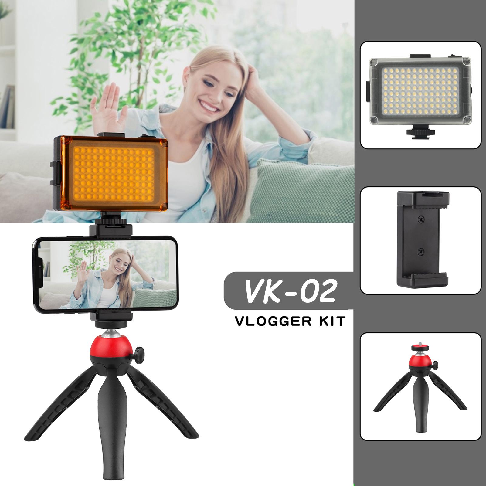 Giá đỡ điện thoại có thể điều chỉnh với đèn LED lấp đầy 5500K / 3200K cho máy tính để bàn