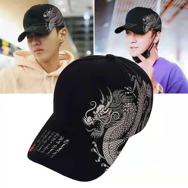 Mới Mũ Lưỡi Trai Thêu Hình Rồng Phượng Hoàng Phong Cách Hiphop