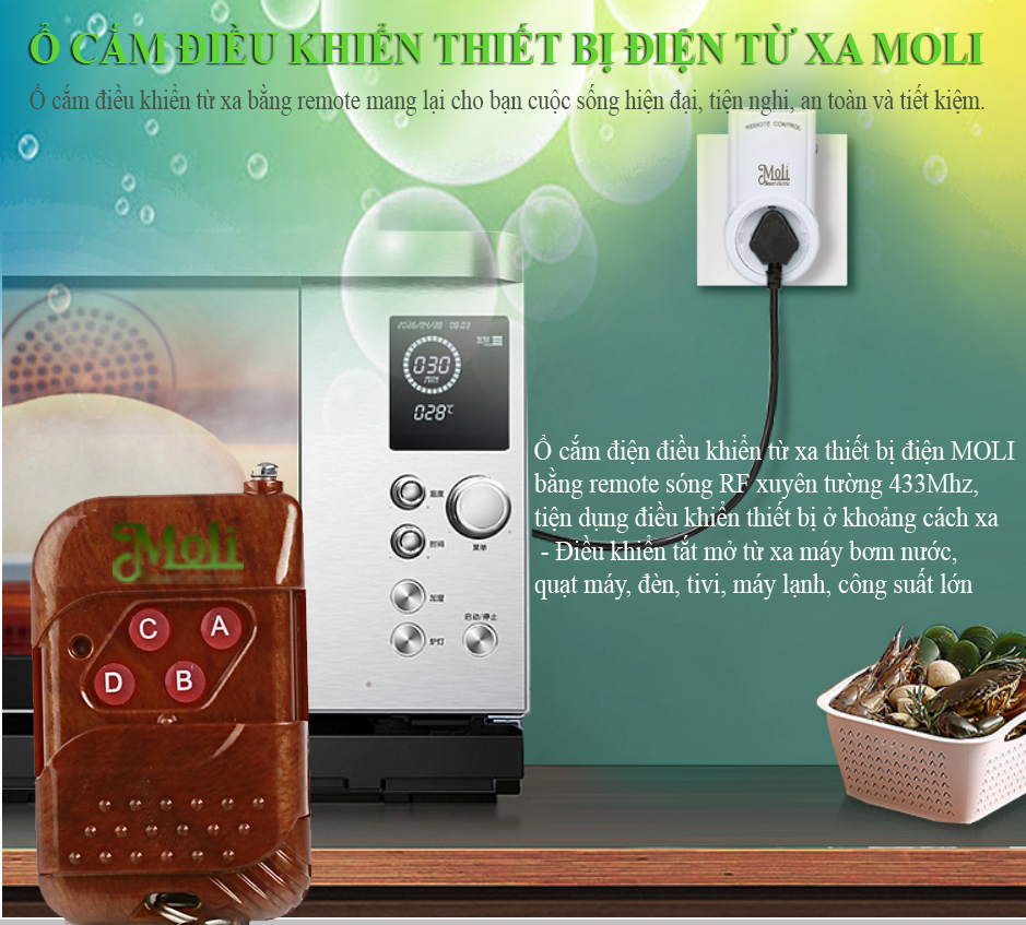 Ổ CẮM ĐIỀU KHIỂN TỪ XA KÈM REMOTE