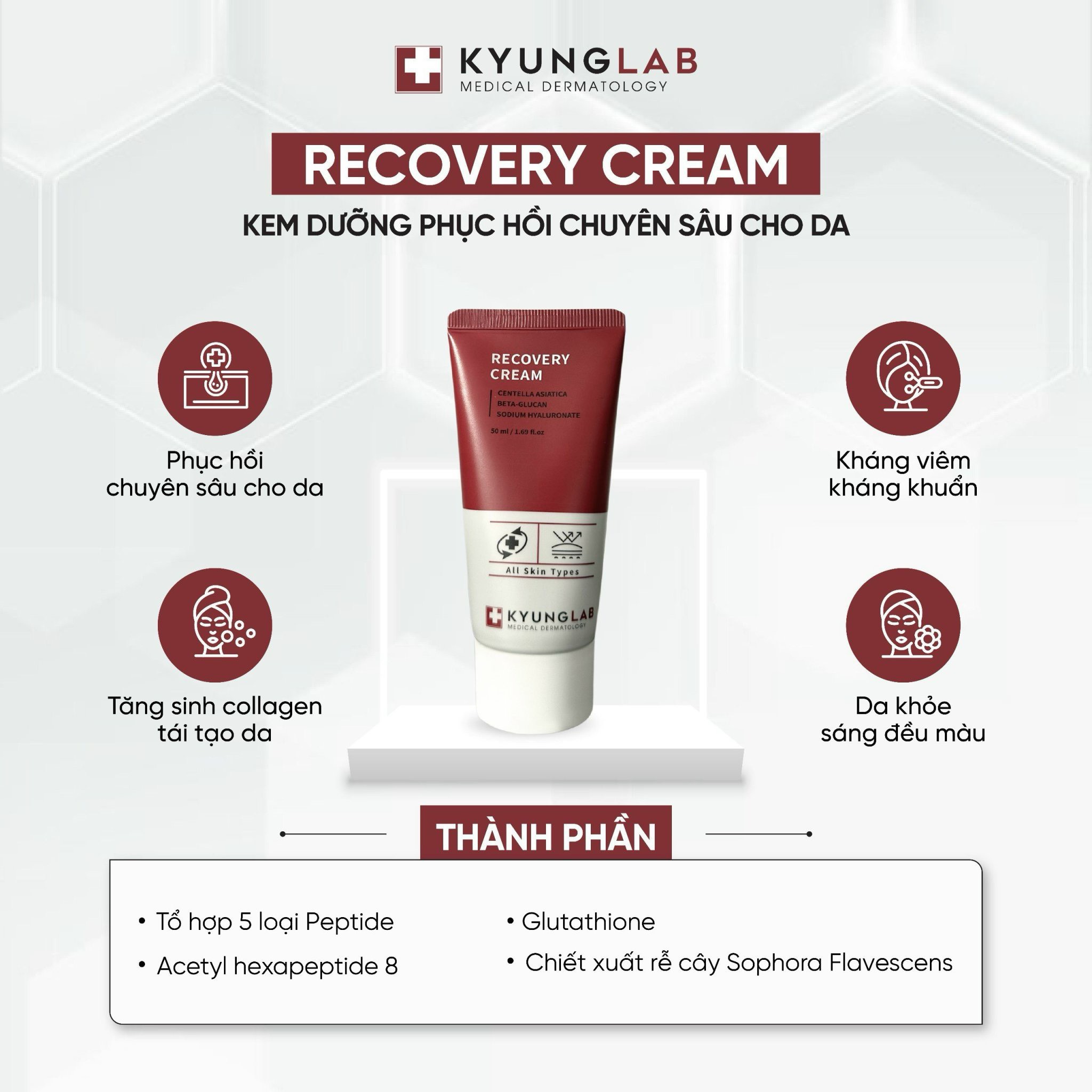 Kem dưỡng phục hồi chuyên sâu Recovery Cream Kyung Lab (C/50Ml)