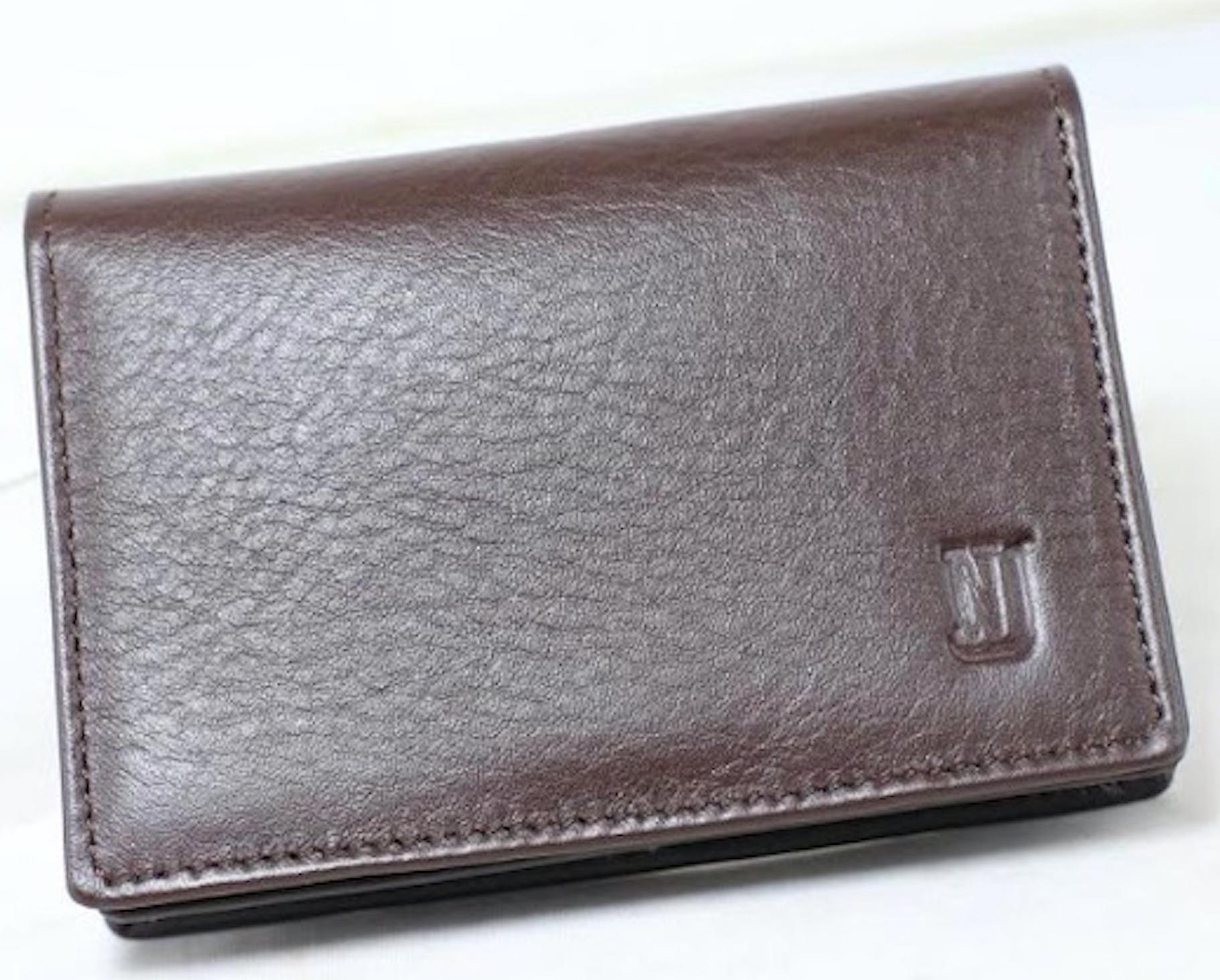 Ví đựng card mini da bò cao cấp siêu mềm màu nâu