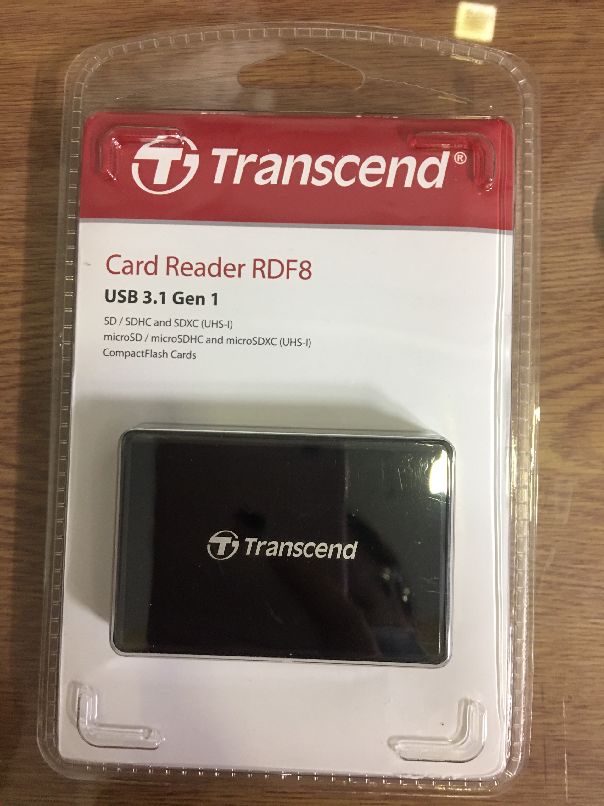 Đầu đọc thẻ 3.1 Gen 1 Transcend RDF8 - Hàng Chính Hãng