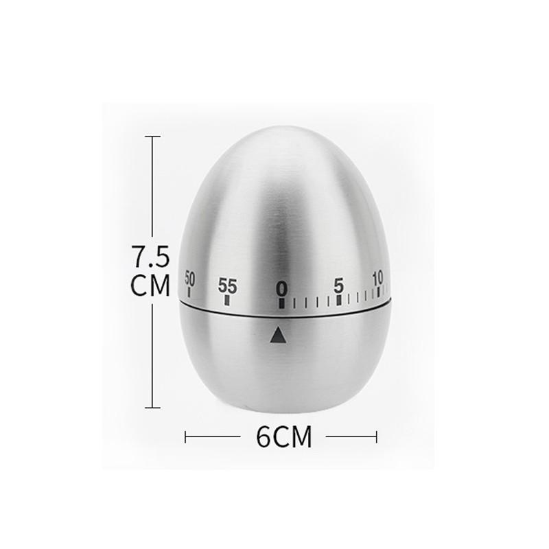 Chuông hẹn giờ nhà bếp hình quả trứng, vỏ inox