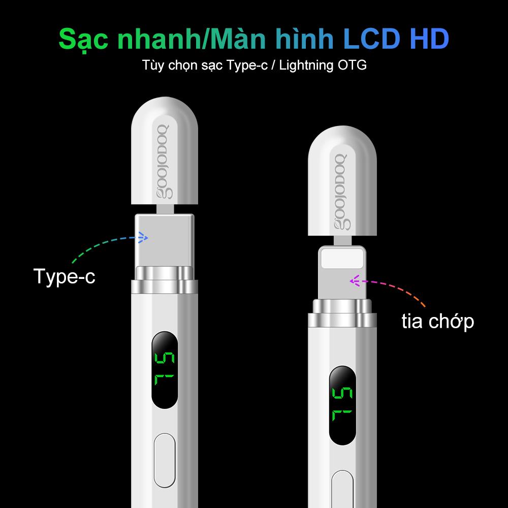 [HÀNG CHÍNH HÃNG GOOJODOQ] CD3276 - Bút cảm ứng Digital Power Display Anti-mistouch Stylus dành cho &quot;phiên bản iPad 2018 trở lên  iPad 10/9/8/7/6 iPad Air 3/4/5 iPad Mini 5/6 iPad Pro 11/12,9 inch (Vui lòng cập nhật hệ thống lên phiên bản 12.2 trở lên)