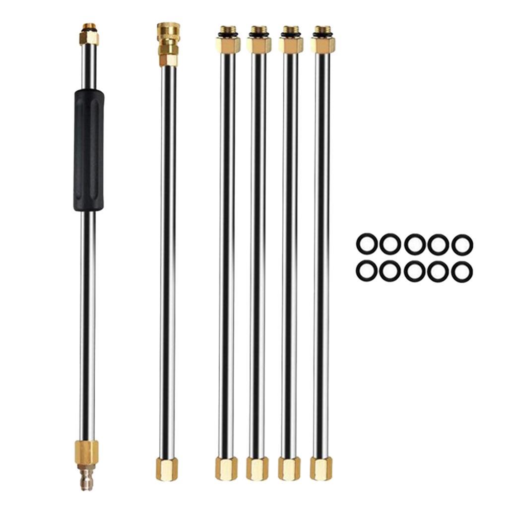 6pc/set Steel 1/4 Quick Connect Rod Wand for Pressure Washer Machine Parts