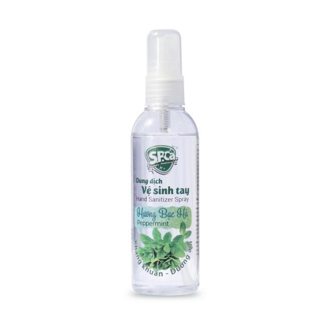 Nước rửa tay khô thơm sát khuẩn SPCa 100ml cao cấp diệt khuẩn 99,9% dưỡng ẩm không gây khô hại da tay