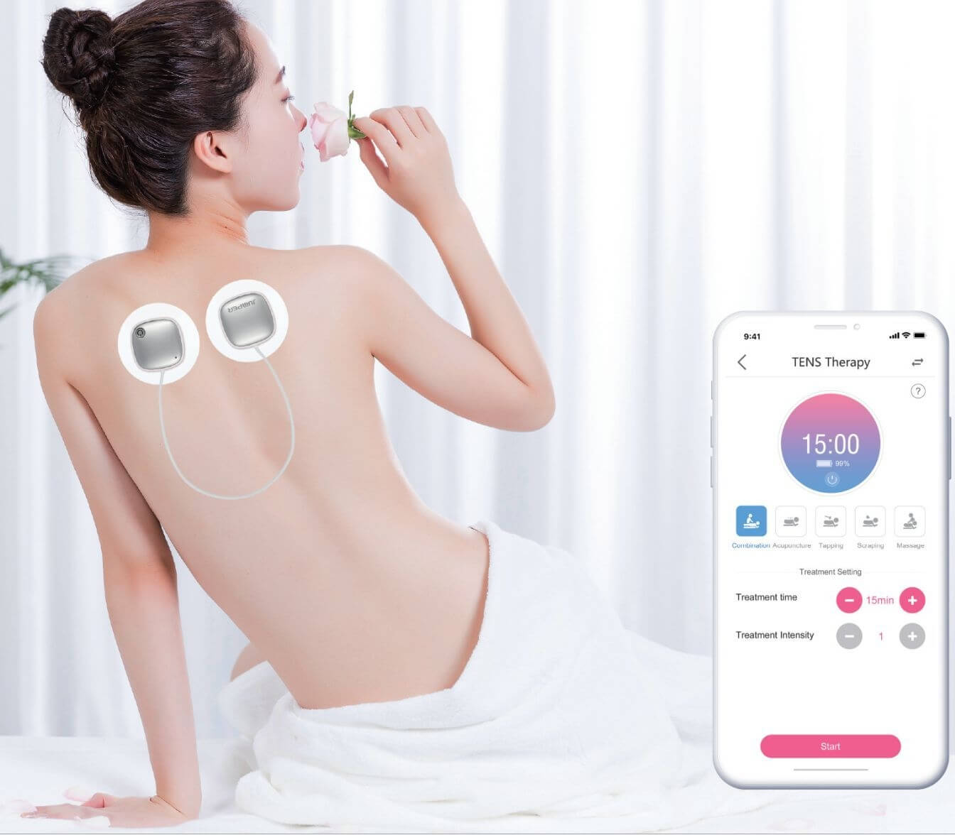 Máy massage vật lý trị liệu liệu pháp TENS Jumper JPD-ES100 (Kết nối Bluetooth + Xuất GERMANY)