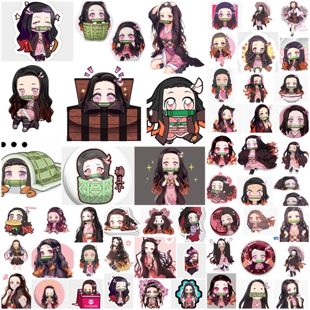 Set 60 Sticker Kamado Nezuko-Kimetsu no Yaiba