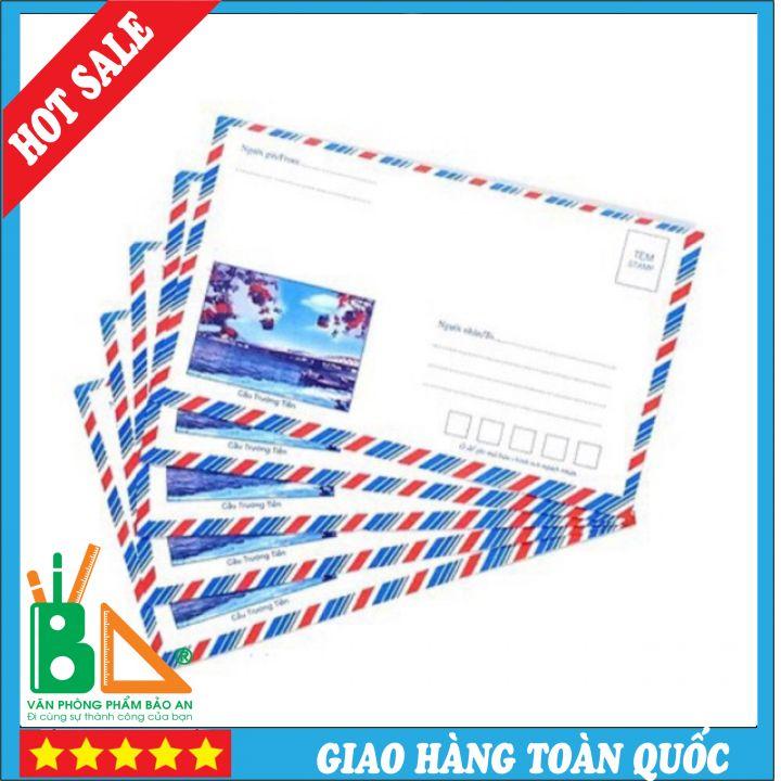 100 Chiếc Phong Bì Thư Bưu Điện Loại Đẹp Có Keo Dán