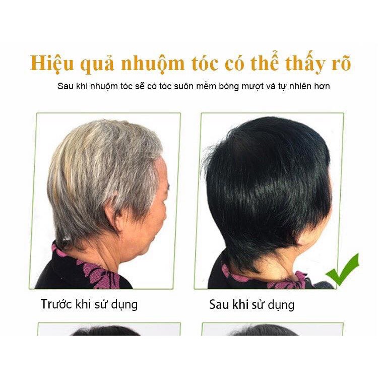 Dầu Gội Nhuộm Tóc Tại Nhà Sin Hair 500ml Mẫu Mới Không Lược - Dầu Gội Nhuộm Tóc Nhân Sâm Nhật Bản Giúp Phủ Bạc Đen Tóc - Nâu Tóc  Tặng Kèm 01 túi Muối Ngâm Chân Thư Giãn