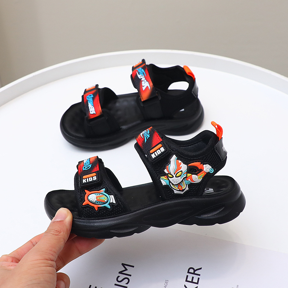Giày Sandal quai hậu cho bé trai, thể thao siêu nhẹ, chống trơn trượt, có đèn – GSD9077