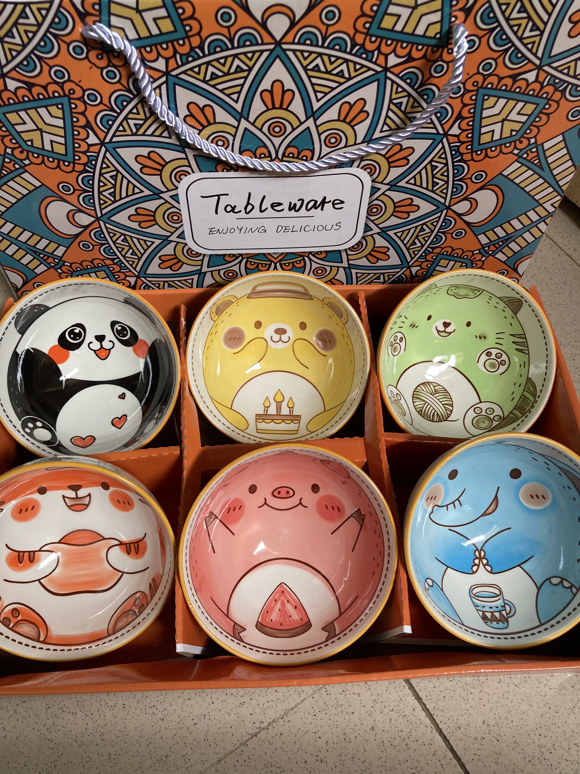 Bộ 6 chén đũa đáng yêu sang trọng