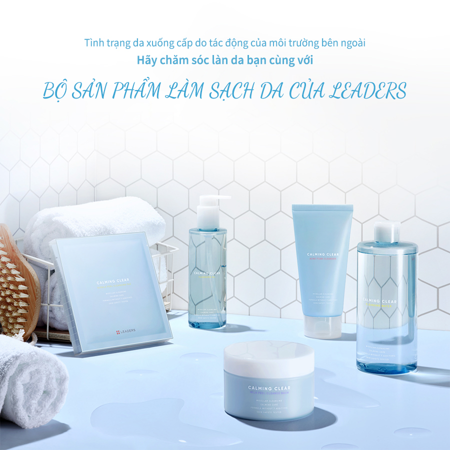 Nước tẩy trang làm dịu da Leaders Calming Cleansing Water