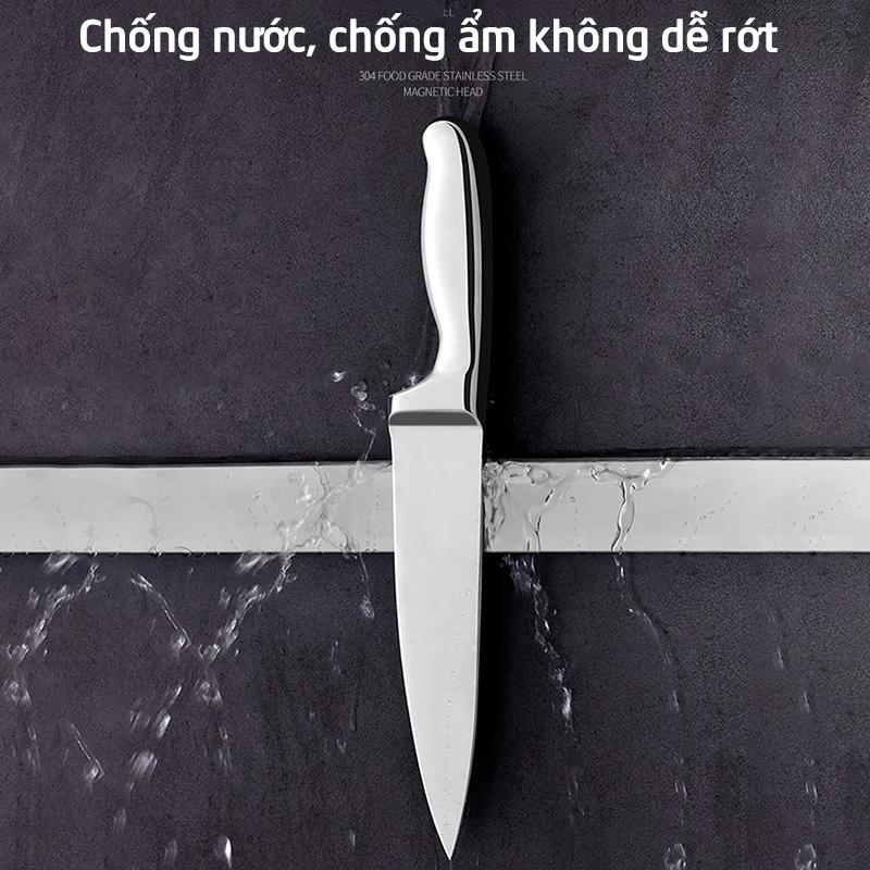 Thanh ngang Inox 304 hít từ tính, nam châm để gác dao, muỗng, nĩa, đũa dụng cụ bếp, sắp xếp gọn gàng nhà bếp, tiện dụng giữ đồ nhà bếp khô ráo,thiết kế hiện đại tô điểm cho không gian nhà bếp_HK099-50