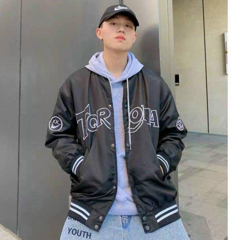 Áo khoác nam nữ bomber unisex gió jacket dù 2 lớp cúc bấm form rộng local brand ulzzang phong cách hàn quốc đep TORONA