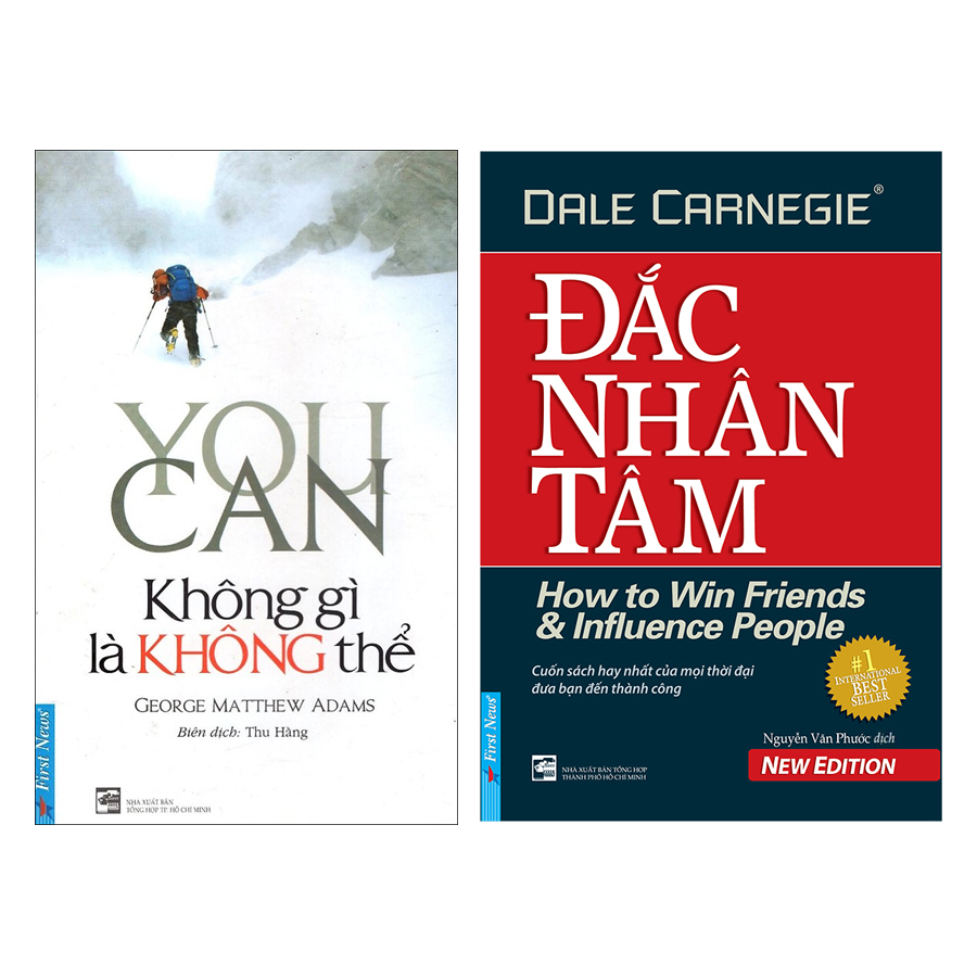 Combo Sách Tư Duy : You Can - Không Gì Là Không Thể  + Đắc Nhân Tâm - First News