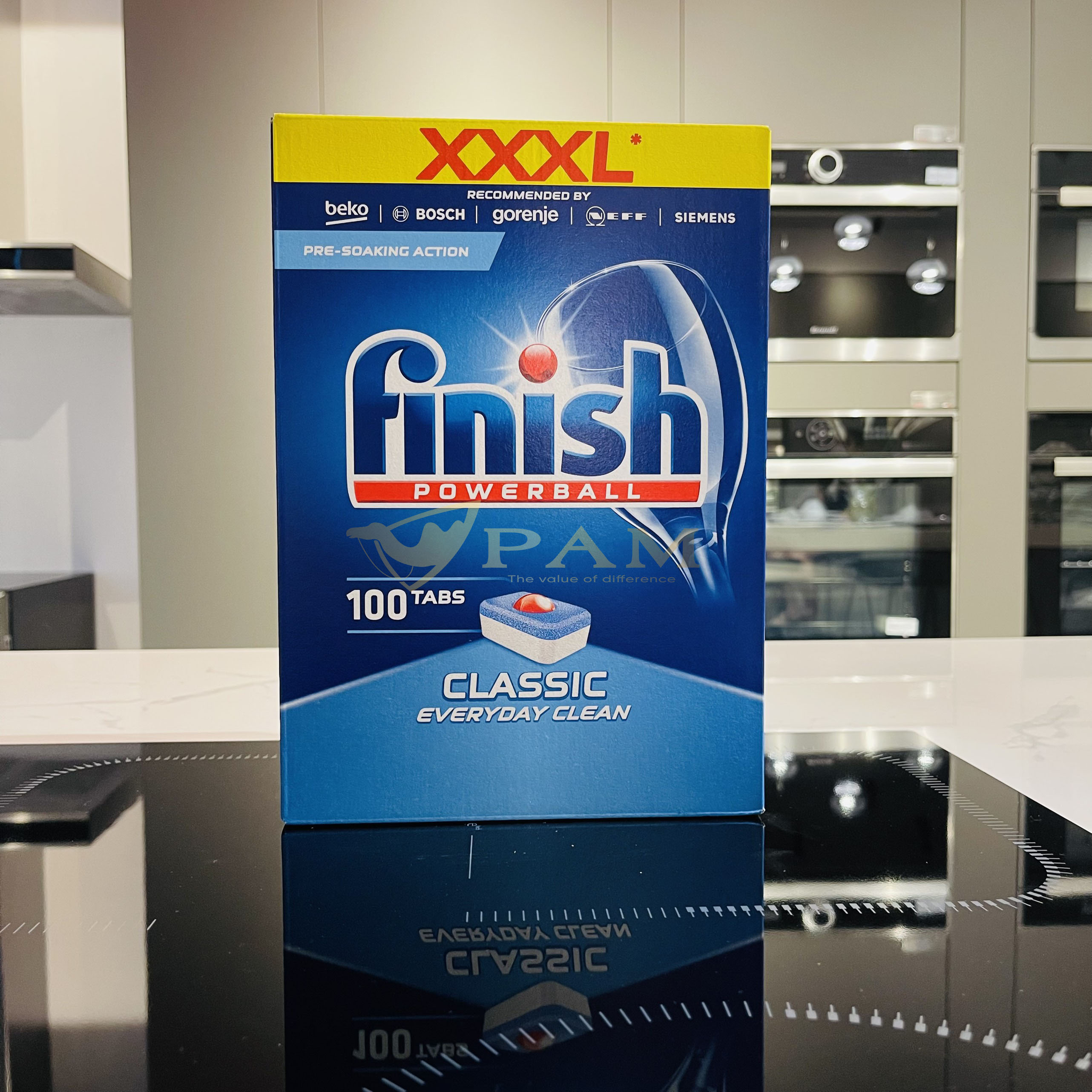 Viên rửa bát Finish Classic 100 viên hương thường - 2 chức năng