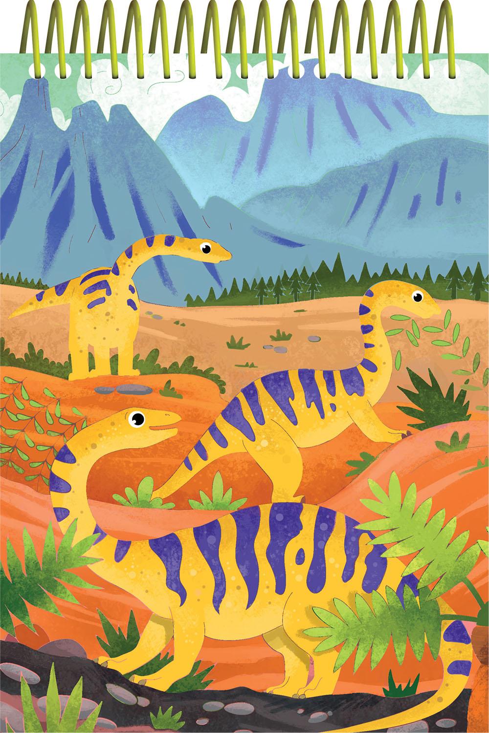 Scratch &amp; Colour Dinosaurs