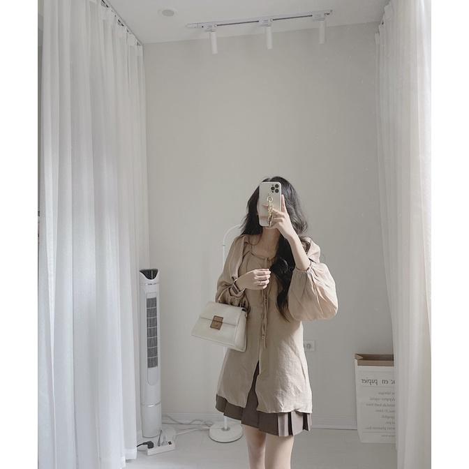 Áo sơ mi kiểu dây trước