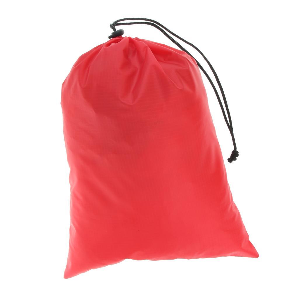 2 PiecesWaterproof Drawstring Storage Bag Stuff Bag for Clothes Shoes Red