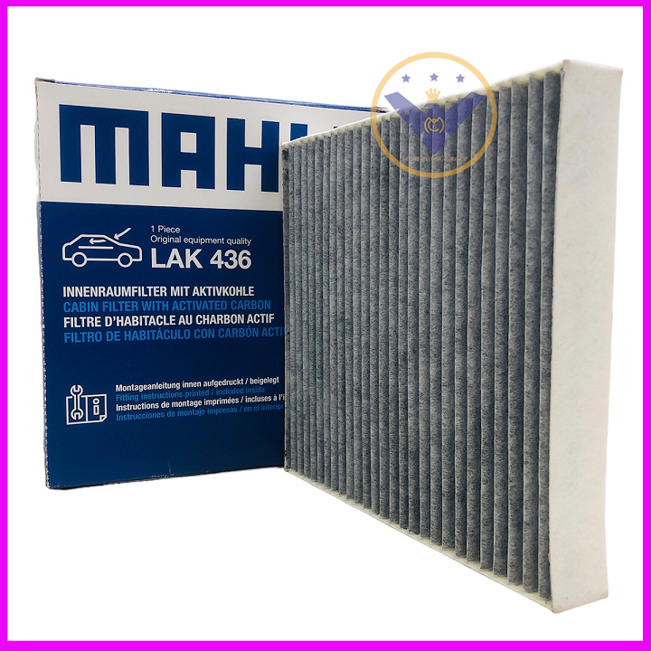 Combo 2 Lọc gió máy lạnh than hoạt tính Mahle LAK-436 cho xe Nissan Navara, Isuzu Dmax, Isuzu Mu-x