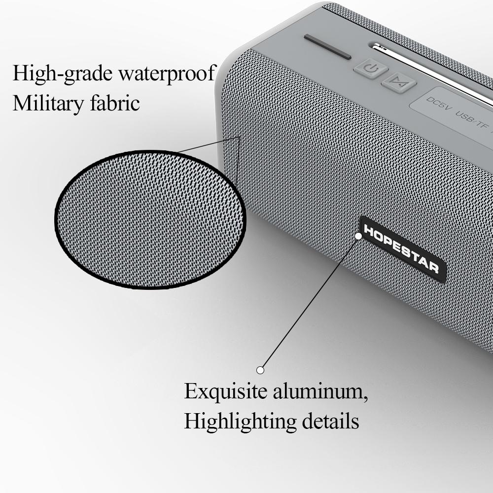Hopestar t9 loa bluetooth di động Cột công suất cao Stereo Subwa -loa siêu trầm ăng -ten bên ngoài tws trung tâm âm nhạc FM Radio Color: blue