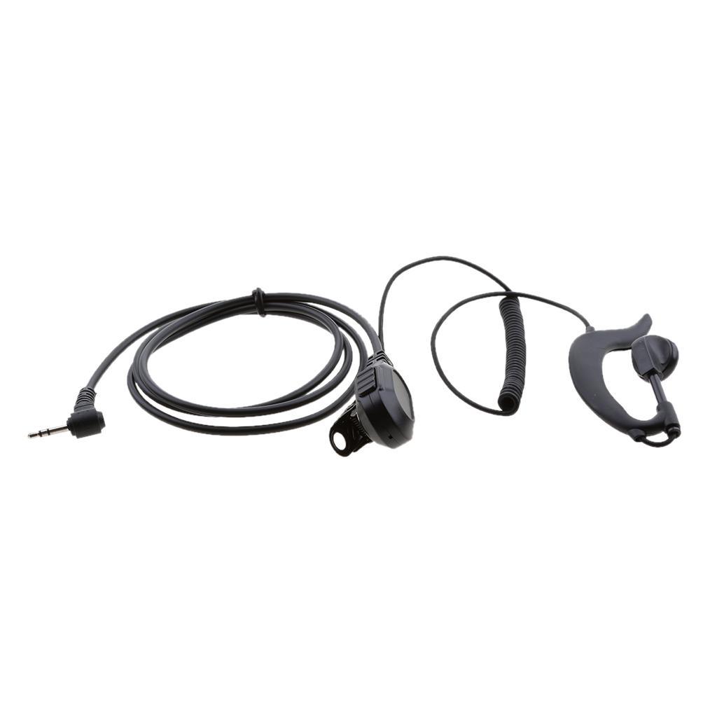 2.5MM 1-Pin Plug G Shape Clip-Ear Earpiece Headset Mic for Motorola Radio