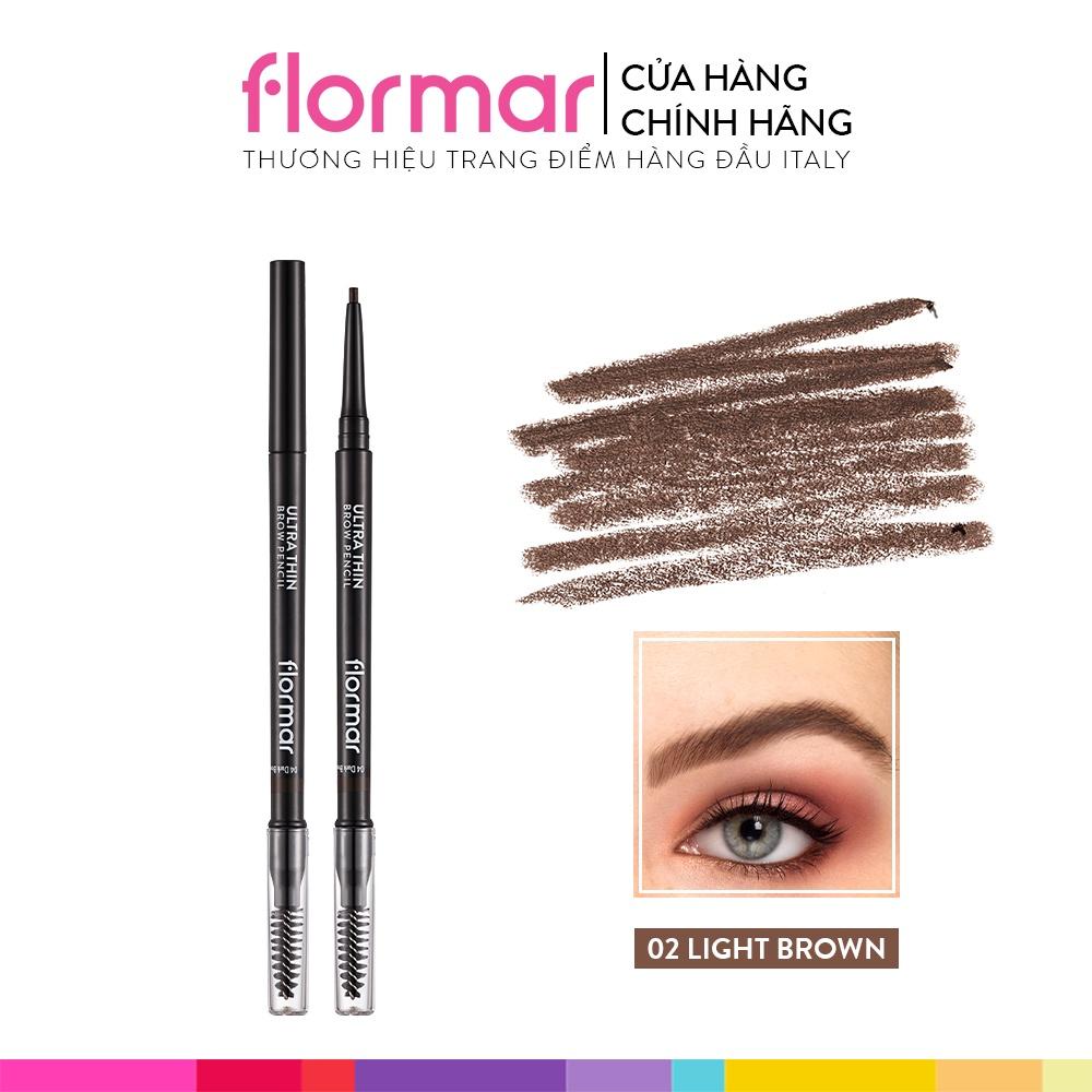 Chì kẻ lông mày Flormar Ultra Thin Brow Pencil chống thấm nước