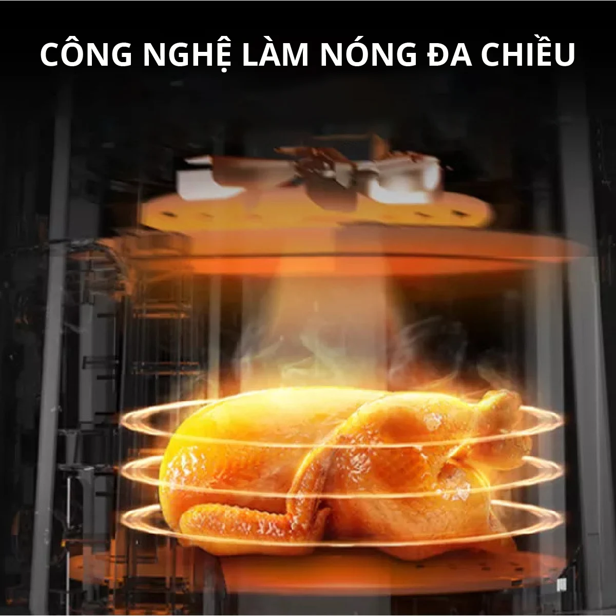 Nồi chiên không dầu thuỷ tinh 6L Mishio MK349 không sợ bong tróc gỉ sét khay chiên - Hàng chính hãng