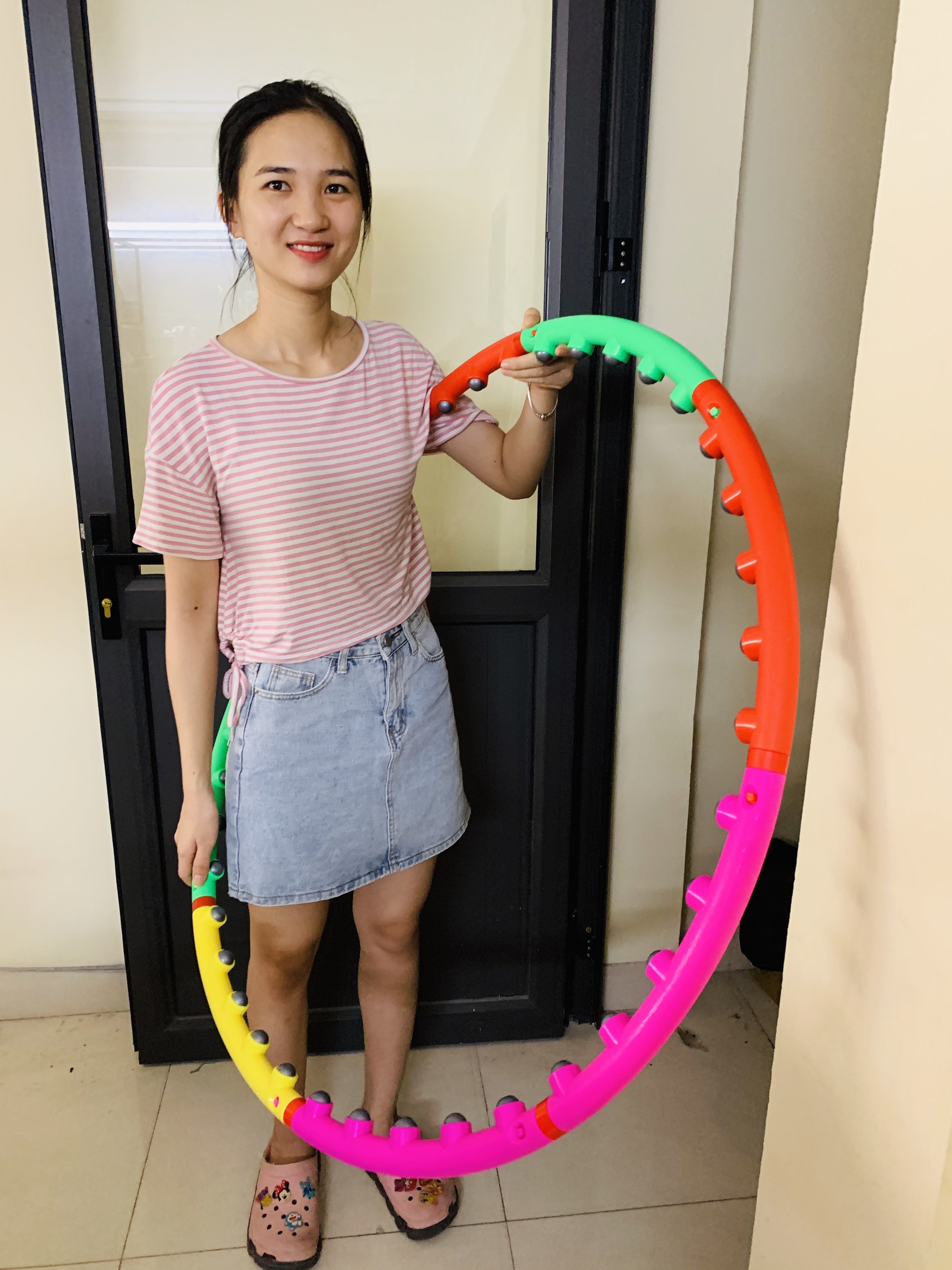 Vòng Lắc Eo Giảm Mỡ Bụng, Vòng Lắc Eo Thon Massage Giảm Mỡ Bụng - Hàng Chính Hãng