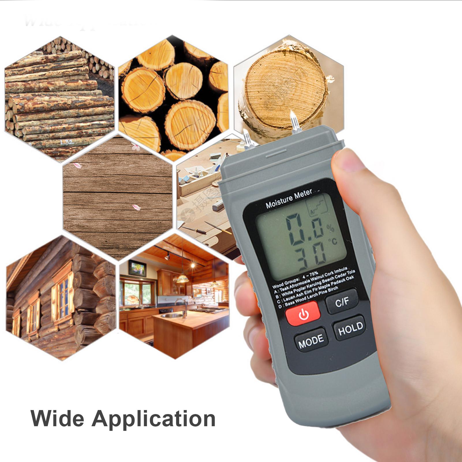 Máy đo độ ẩm gỗ màn hình kỹ thuật số cầm tay