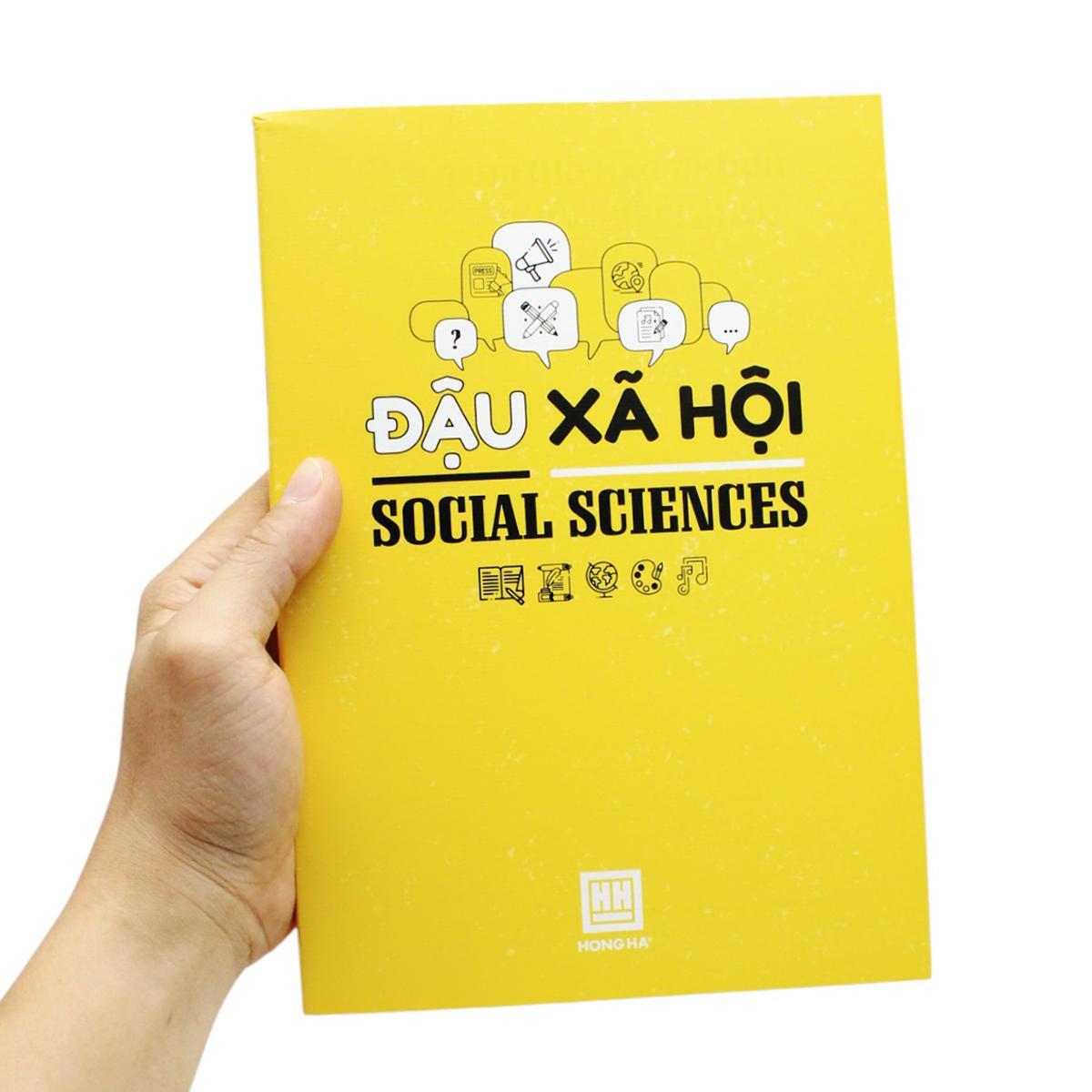 Tập Gáy Ghim Study Đậu Xã Hội - Môn Văn, Sử, Địa - Kẻ Ngang - 200 Trang 70gsm - Hồng Hà 1471 - Màu Xanh Vàng