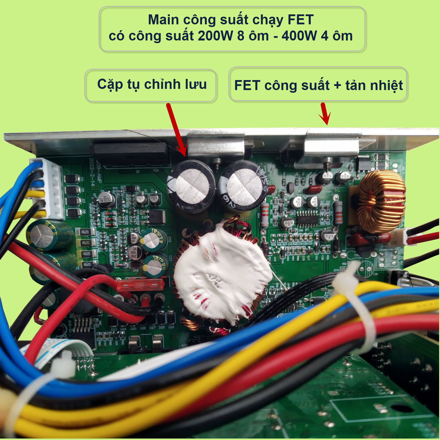 Mạch loa kéo Reverb DSP chạy FET công suất 200W 8 ôm – 400W 4 ôm, loa kéo ĐÔI 5 – 4 – 3 tấc hoặc loa kéo ĐƠN 5 – 4 tấc - NGANG